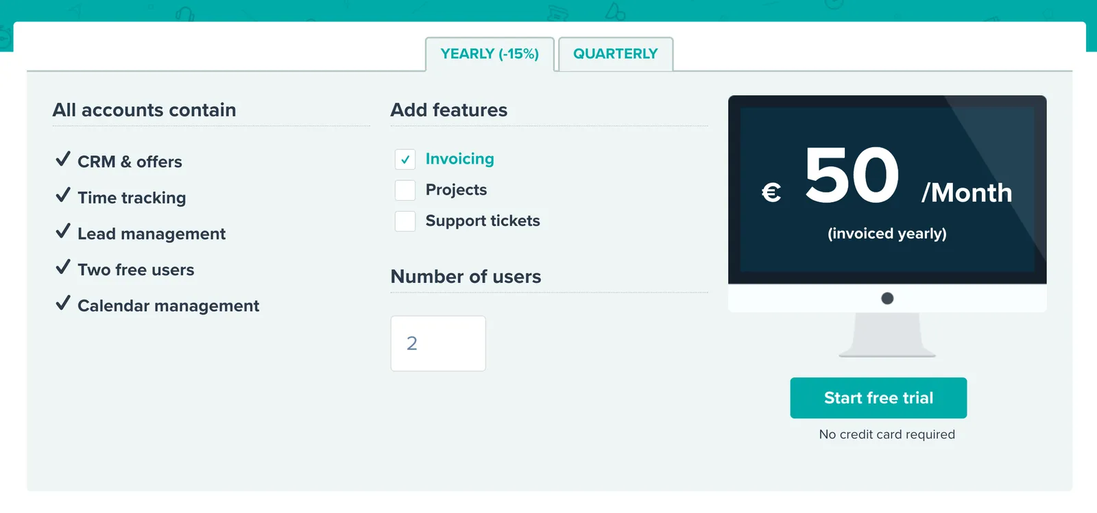 View the page at teamleader.eu/pricing