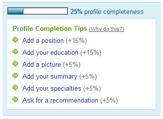 linkedin profile completion