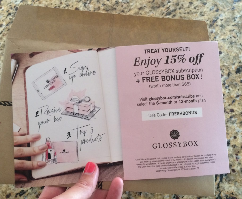 subscription services glossybox 