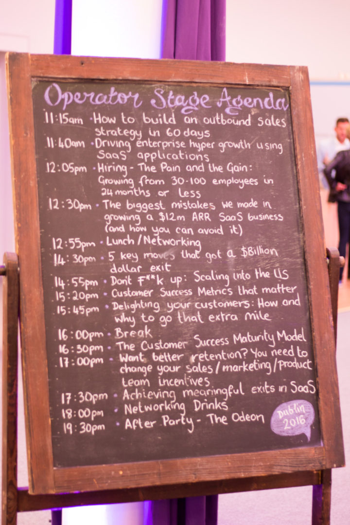 Stage agenda