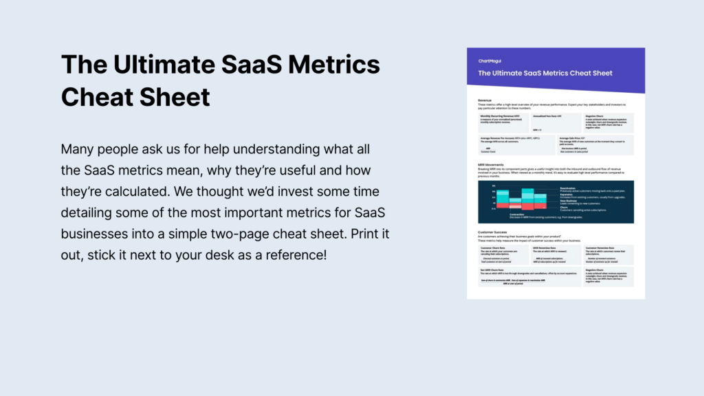 SaaS metrics cheat sheet