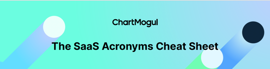 SaaS acronyms cheat sheet