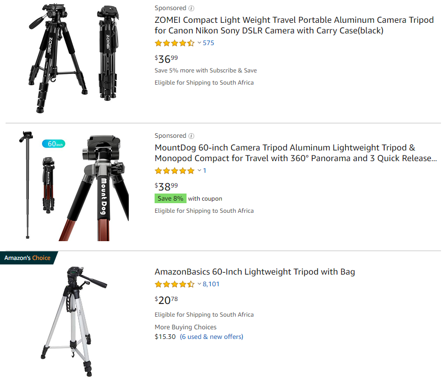 eLearning video production: Tripod options
