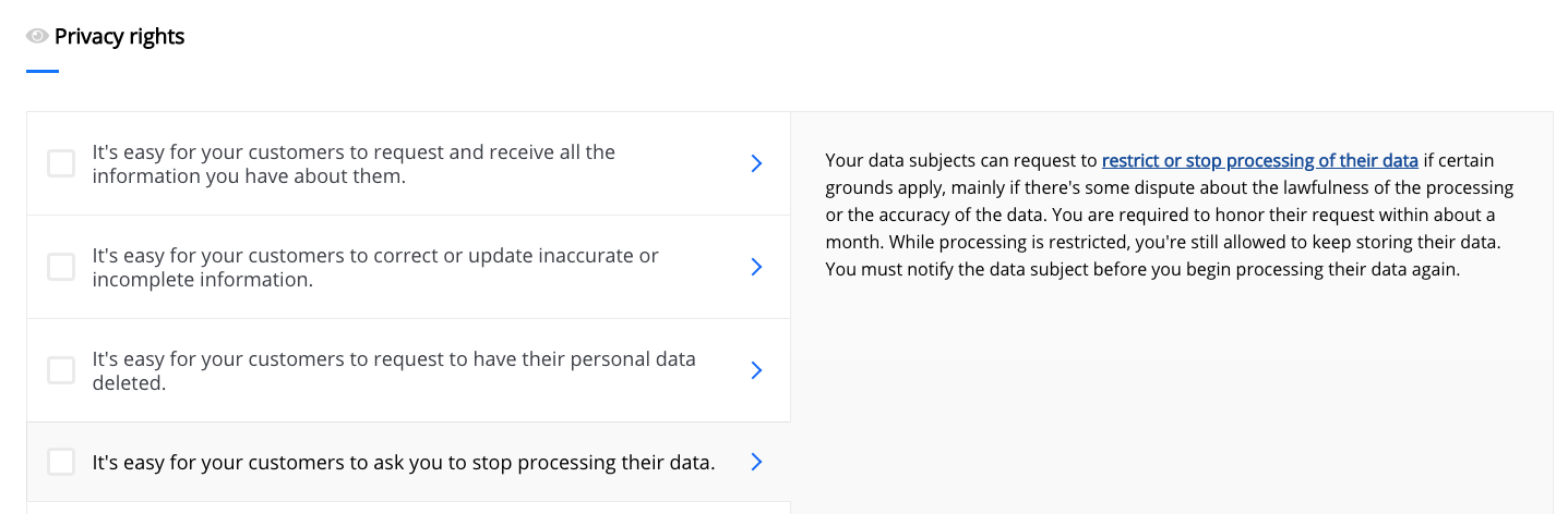 GDPR checklist