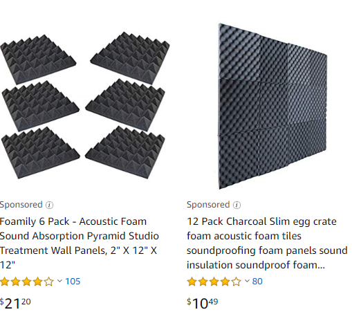 eLearning video production: Acoustic foam options
