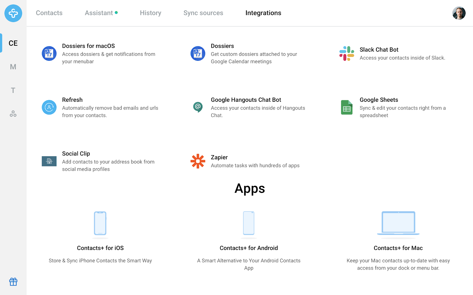 Contacts+ Integrations